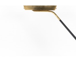 Pendant lamp 8 lights in black metal and brass edition Lunel 1950