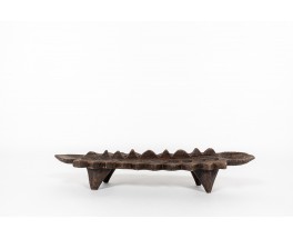 Vide poche jeu awalé en bois design africain 1950