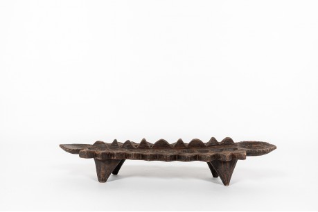 Vide poche jeu awalé en bois design africain 1950