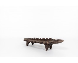 Trinket bowl awale game in wood African design 1950