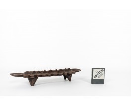 Vide poche jeu awalé en bois design africain 1950