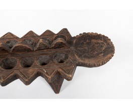 Trinket bowl awale game in wood African design 1950