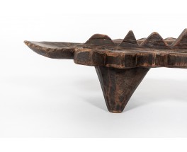 Trinket bowl awale game in wood African design 1950