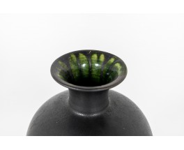 Vase in black ceramic German design 1960