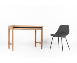 André Sornay console table in beech and black lacqueur 1960