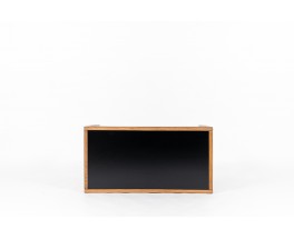 André Sornay console table in beech and black lacqueur 1960