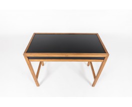 André Sornay console table in beech and black lacqueur 1960