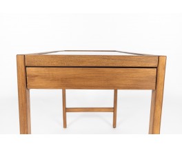 André Sornay console table in beech and black lacqueur 1960