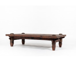 Coffee table large model in tinted teak 1950