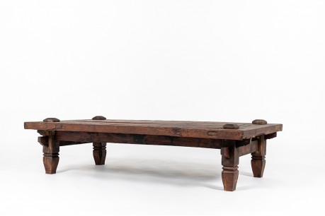 Table basse grand modèle en teck teinté 1950