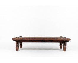 Coffee table large model in tinted teak 1950