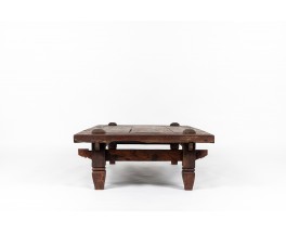 Coffee table large model in tinted teak 1950