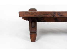 Table basse grand modèle en teck teinté 1950