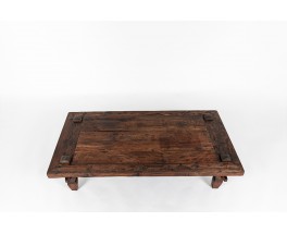 Coffee table large model in tinted teak 1950