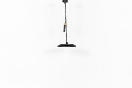 Suspension à contrepoids métal noir et laiton 1950
