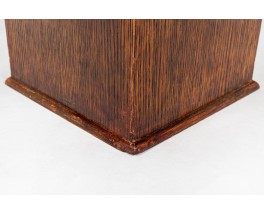 Nesting coffee tables in oak, slate and lava stone 1970 set of 3