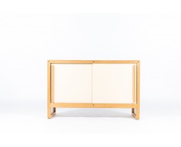 Andre Sornay cabinet in beech and beige panels 1960