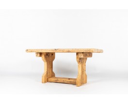 Rectangular dining table in Canadian chalet pine 1950