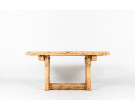 Rectangular dining table in Canadian chalet pine 1950