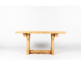 Rectangular dining table in Canadian chalet pine 1950