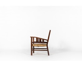 Francis Jourdain armchair in oak and rope 1930