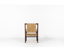 Francis Jourdain armchair in oak and rope 1930