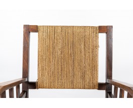 Francis Jourdain armchair in oak and rope 1930