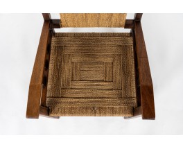 Francis Jourdain armchair in oak and rope 1930