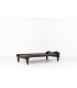 Table basse Senoufo bois noir design africain 1950