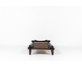 Senoufo coffee table in black wood African design 1950