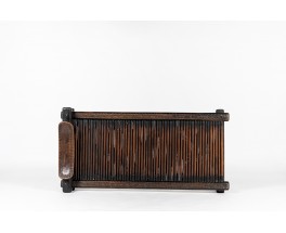 Table basse Senoufo bois noir design africain 1950