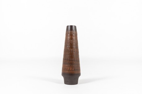 Vase en céramique marron 1960