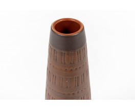 Vase en céramique marron 1960