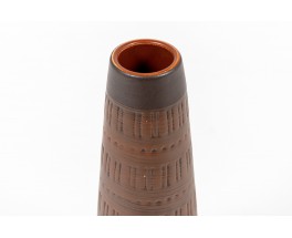 Vase in brown ceramic 1960