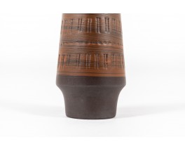 Vase en céramique marron 1960