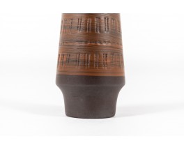 Vase in brown ceramic 1960