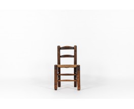 Chair in oak with straw seat 1950