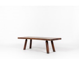 Coffee table in oak brutalist design 1950