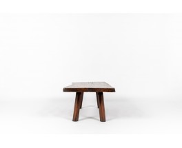 Coffee table in oak brutalist design 1950