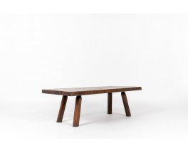 Coffee table in oak brutalist design 1950