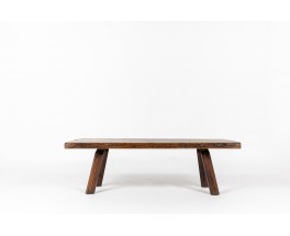 Coffee table in oak brutalist design 1950