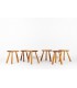 Stools in pine free form 1950 set of 6