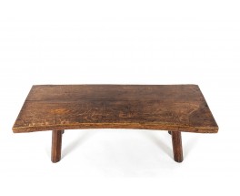 Coffee table in oak brutalist design 1950