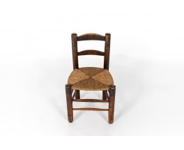 Chair in oak with straw seat 1950