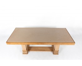 Dining table in ceruse oak and Burgundy stone top 1930