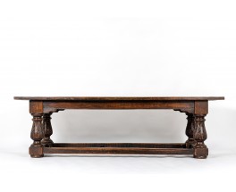 Console table very large model in oak Spanish design 18th century