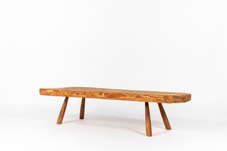 Coffee table in pine free-form 1950