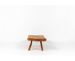 Table basse en sapin forme libre 1950