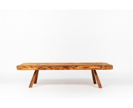 Table basse en sapin forme libre 1950