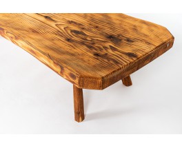 Coffee table in pine free-form 1950